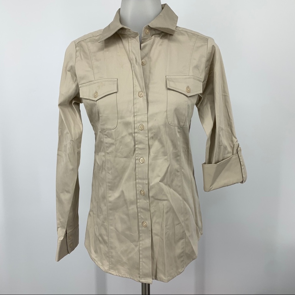 Weatherproof Khaki Button Down Shirt